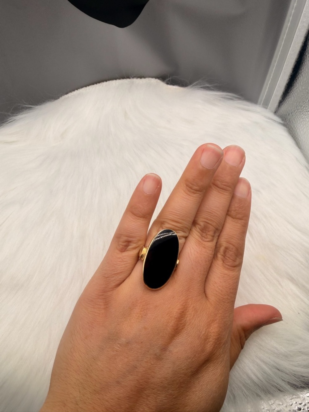 14k Yellow Gold Vintage Onyx Ring Size 7. - Picture 8 of 14